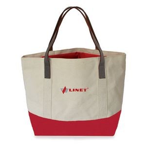 Large Urban Two-Tone Tote (Natural/Dyed Canvas)