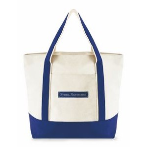 Extra Large Two Tone Tote Bag (Canvas/Self Fabric Handles)