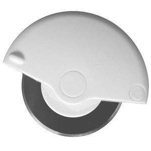 3.5 inch White Pizza Wheel Cutter with Stainless Steel Blade