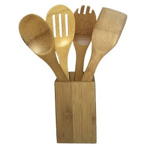 Bamboo Canister Set: Includes 4 Imprinted Utensils