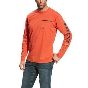 Ariat® Rebar™ Long Sleeve Logo T-Shirt