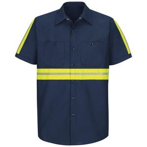 Red Kap Enhanced Visibility Industrial Work Shirt - Short Sleeve