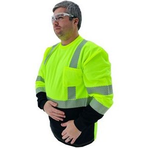 Forester® Hi Vis Black Bottom Reflective Safety Long Sleeve Shirt
