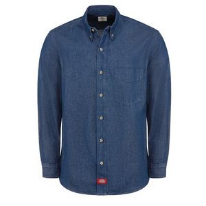 Dickies® Long Sleeve Button-Down Denim Shirt