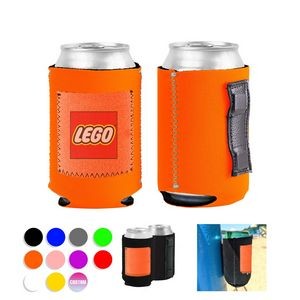 Tall Collapsible Neoprene Can Cooler With Pouch 6.29" x 3.54"