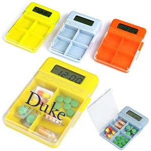 Large 4 Compartment Digital Electronic Timer Pill Box