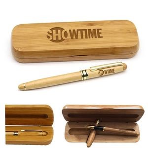 Executive Wooden Pen Set w/ Matching Case - Cap