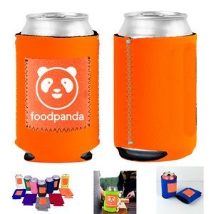 Collapsible Neoprene Can Cooler With Pocket