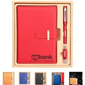 ExecuSet: The Ultimate Corporate Gift Collection"-A5 Leatherette Padfolio and 8GB USB Flash disk