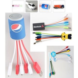 Custom 3D USB Charging Cable Charger - w/ Type C