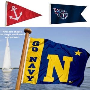 12" x 18" Single Reverse Knitted Polyester Boat Flag - Full Color