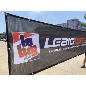 Mesh Outdoor/Indoor Barricade Banner (10' x 3.5')