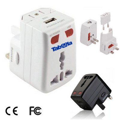 Universal Travel Adapter with Surge Protector and USB port