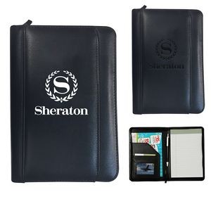 Conference Leatherette Padfolio with Zipper Closure