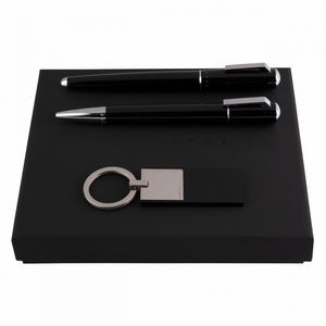 Set Pure Acrylic Black (ballpoint pen, rollerball pen & key ring)