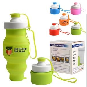 Magic Silicone Collapsible Water Bottle - 18 Oz.