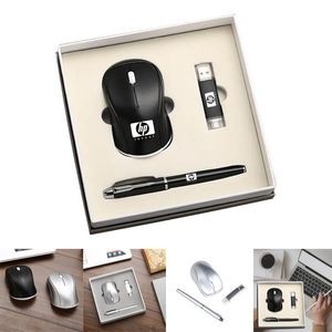 Employee Award Gift Set Pen, Wireless Mouse and 8GB USB Flash disk