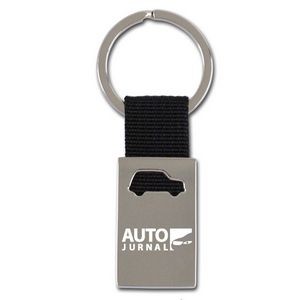 Car Shape Keychain - Alloy with Fabric Strap