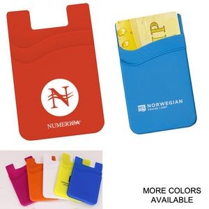 Double Pocket Cell Phone Adhesive Wallet - Silicone