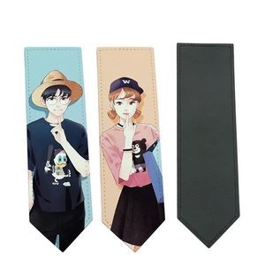 Full-Color Simulated Leather Bookmark