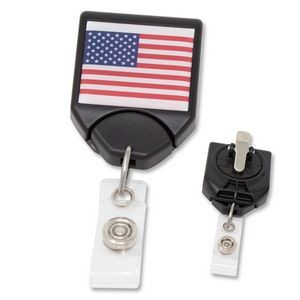 B-REEL™ USA Flag Design Patriotic Badge Reels