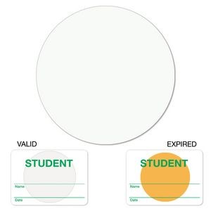 TEMPbadge Timing Covers for Expiring School Badges, 1/2 Day (Clear)
