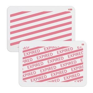 Adhesive Back Parts for Two-Piece Expiring Badges, "Expiring" Design