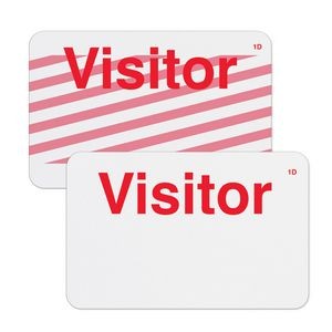 Handwritten Two-Piece Expiring Badge Front Part, 1 Day, (Visitor)