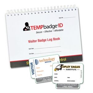 TEMPbadge Custom Visitor Badge Log Book, 240 badges