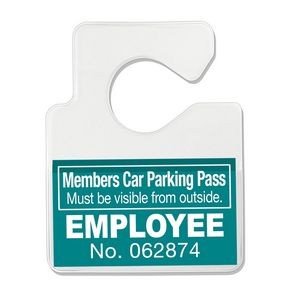 Large Cut-Out Clear Vinyl Vehicle Hang Tag Holders
