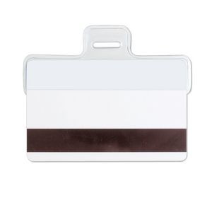 Horizontal Half-Card Clear Vinyl Badge Holder