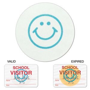 TEMPbadge Timing Covers for Expiring School Badges, 1/2 Day (Smiley Face)