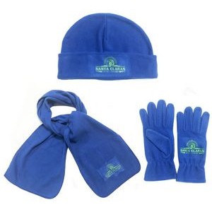 Warm Fleece Beanie Hat, Scarf and Gloves Set For Men & Women