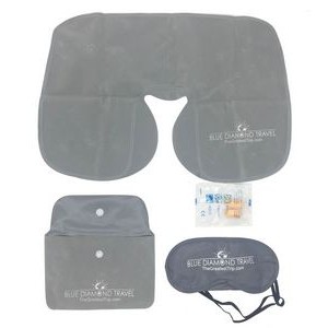 Head Neck Support Pillow Eye Mask Earplug Travel Kit