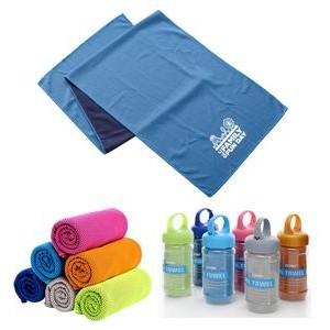 Ice Towel/Breathable Chilly Towel in Carry Bottle