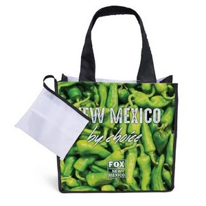 Polyester Grocery Bag w/Foldable Pouch attached(Full Bleed Printed on two sides)