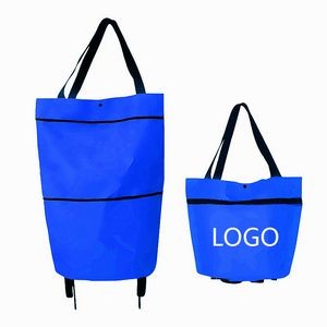 Foldable Tote Bag/Shopping Cart with Wheels