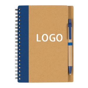 Eco-Friendly Spiral Notebook W/Pen