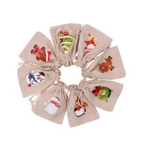 Christmas Tree Snowflake Candy Apple Cotton Bag