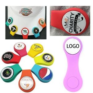 Silicone Golf Ball Marker Hat Clip Strong Magnetic