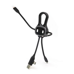 5-In-1 Charging Cable W/ Carabiner