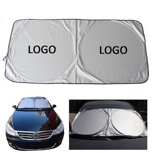 Double Circle Collapsible Car Window Sunshade