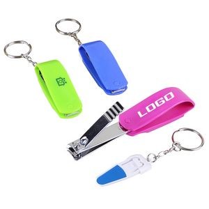 Rotate Nail Clippers W/ Keychain