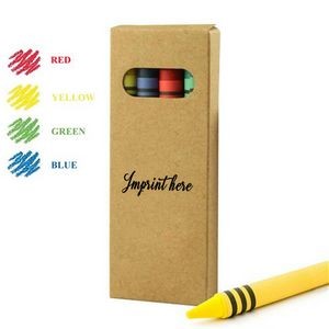 4 Pack Crayons W/ Paper Case