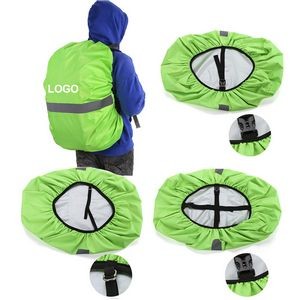 Polyester Rainproof Backpack Cover W/ Reflective Band