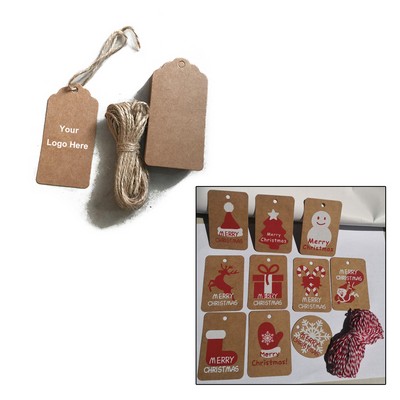 Kraft Gift Marking Hang Tags Price Labels W/ Hole & String
