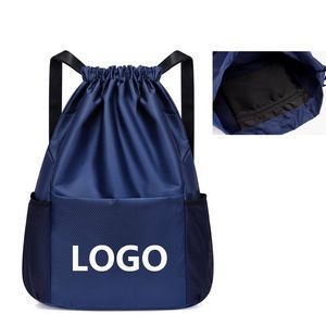 Waterproof Drawstring Backpack with Zipper Pocket