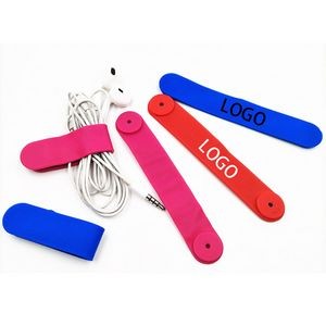 3-In-1 Magnet Silicone Cable Winder w/Phone Stand