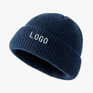 Warm Soft Knitted Beanie Hat Solid Color