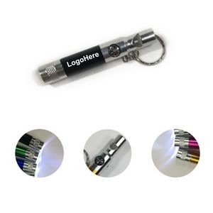 2-In-1 Aluminum Survival Whistle W/ Key Ring